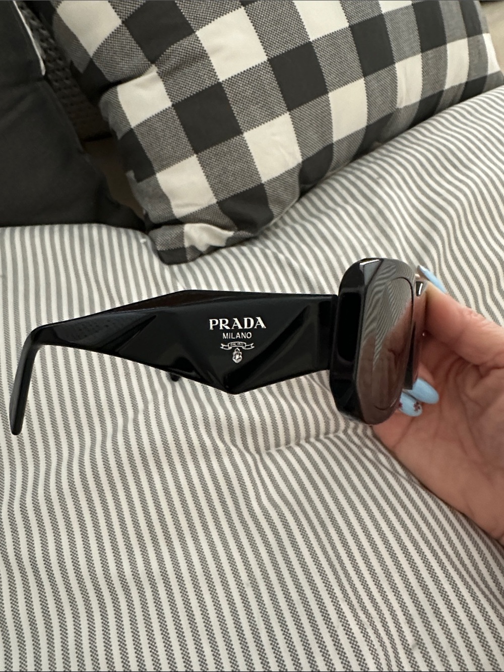 Prada black sunglasses with gray lenses PR 17 WS 1AB07Z